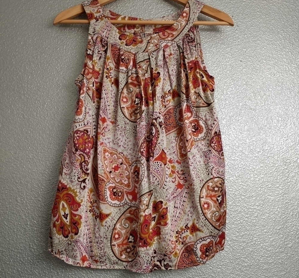 Dialogue Silk Blend Sleeveless Blouse Size XS